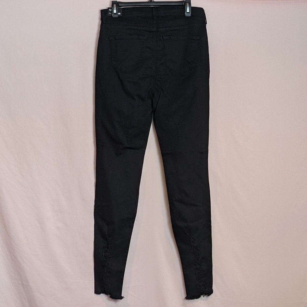 Fashion Nova Tell Your Boy Bye Ripped Jeans Black size 15 - Picture 3 of 7